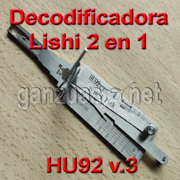 Decodificadora Lishi 2 en 1 HU92 V.3